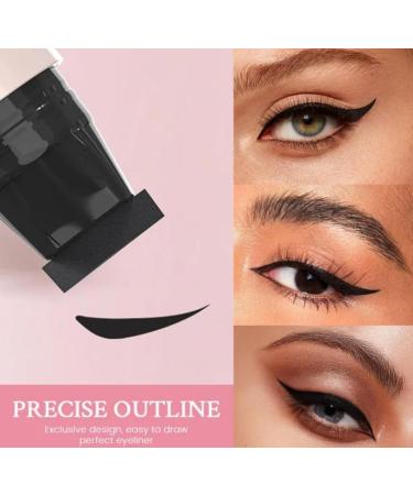  Mciluyaiio Integrated rotating eyeliner stamp pen dual liquid head precision eyeliner stamp easy one-stroke application water and smudge resistant (brown) - Buy Online on GoSupps.com