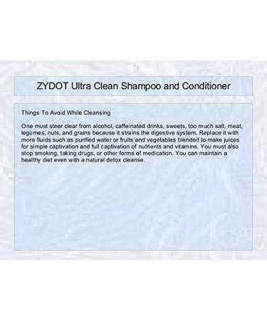  CPUK TRADING Next Day ZYDOT Ultra Clean KLEAN Detoxifying Shampoo and Conditioner for Hair Follicles - Buy Online on GoSupps.com