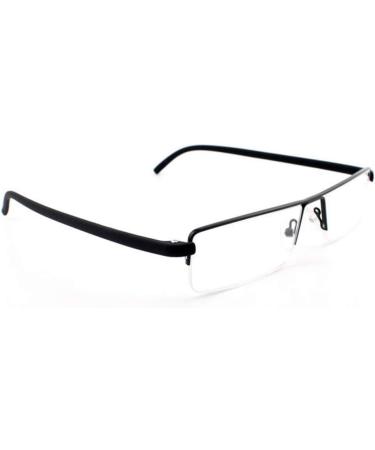 Ultra-Light TR90 Reading Glasses for Men & Women - Classic Narrow Style Visual Aid +1.25 with Case & Cleaning Cloth - Black - Buy Online on GoSupps.com
