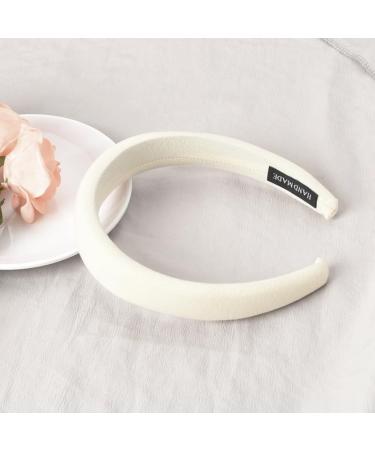 Thick Padded Headbands for Women White Sponge Headband Hair Hoops for Girls Wide Thick Non-Slip Hairband No Teeth Hair Head Bands Cute Headbands for Women Girls - Buy Online on GoSupps.com