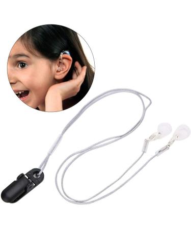 Garosa Practical Hearing Aid Accessories - Anti-Wing Sound Amplifier Earplugs with Colorful Hanging Strap & Silicone Ring (Gray) | International Shipping - Buy Online on GoSupps.com