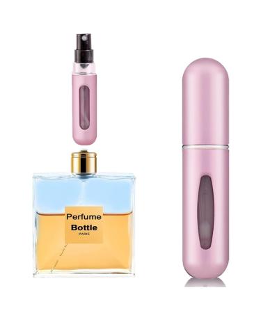 Rosiya Perfume Atomiser pack of 1 Perfume Travel Bottle 5ML Refillable Perfume Spray Bottle Easy to Refill Empty Atomiser Bottle for Purse Handbag Pocket and Luggage (Pink) Pink Pack of 1
