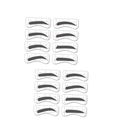 FRCOLOR 64 Pairs 8 brow stencils eye shadows molds eyebrow template female painting eyebrow