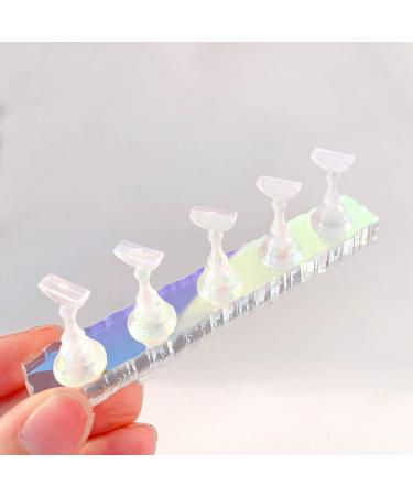Asukohu Nail Holder Practice Nail Art Nail Holder For Acrylic Nails Painting Nails Practice Display Stand Acrylic Nail Nail Art Display Stand Clear Fantastic ice - Buy Online on GoSupps.com