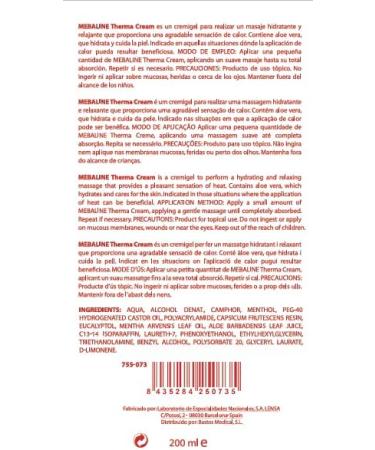  Mebaline Therma Cream de 200 ml taille 200 ml - Buy Online on GoSupps.com