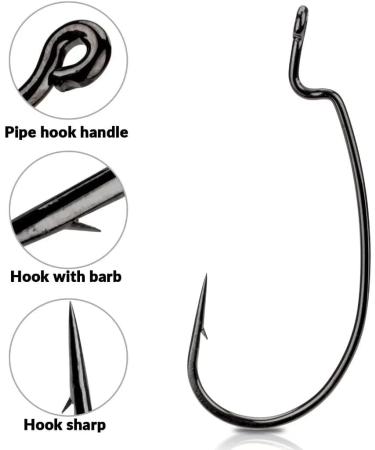 THKFISH Offset Work Hake Fishing Hook Set - 50/100 PCS Drop Shot Rubber Jigs - Best Fishing Kit for International Shipping - Buy Online on GoSupps.com