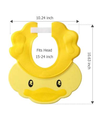Maydolly Silicone Baby Shower Cap - Soft Safety Visor for Infants & Toddlers - Yellow - Buy Online on GoSupps.com