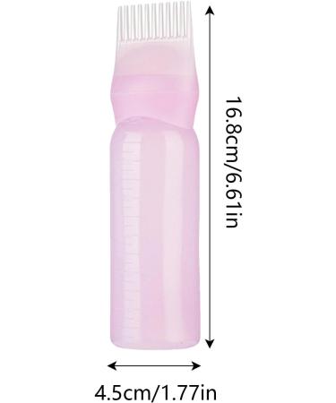 ORTUH 3 Hair Oil Applicator Bottle 160ml Hair Dye Brush Bottle Hair Dye Applicator Brush Hair Oil Applicator Bottle Applicator Brush Bottle With Graduated Scale For Salon Dyeing Perming (Pink) - Buy Online on GoSupps.com