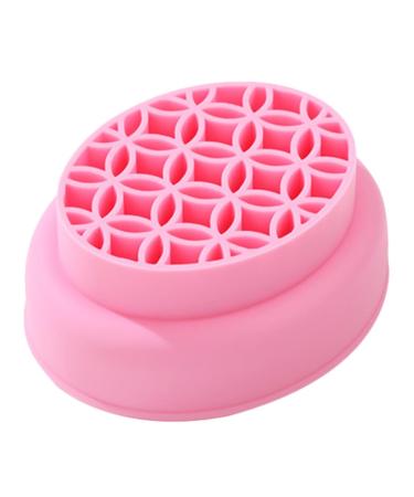 PATKAW Makeup Brush Cleaner Bowl Silicone Makeup Brush Cleaner Mat Scrubber with Brush Drying Holder Cosmetic Cleaning Tool Organizer for Powder Puffs Sponges