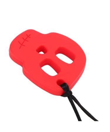 Safe Silicone Infant Chewing Necklace | Tay Diseases Baby Bite Ring | Calming Teether Toys for Toddlers (Red) - Buy Online on GoSupps.com