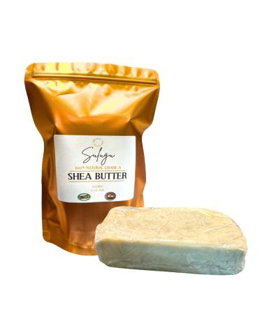 100% Natural Shea Butter Unrefined Raw Grade A Halal Organic from Tamale Ghana - Ivory 16oz (1lb)