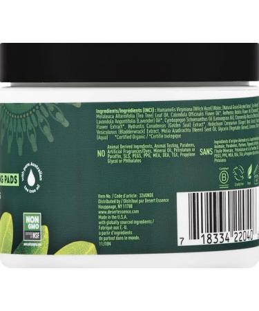 Natural Tea Tree Oil Facial Cleansing Pads - 50 Pads for Clear Skin | International Shipping Available - Buy Online on GoSupps.com