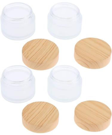 B Blesiya 4 Pieces 50g Empty Glass Cream Jars - Ointment & Cosmetic Containers with Screw Lid for International Shipping - Buy Online on GoSupps.com