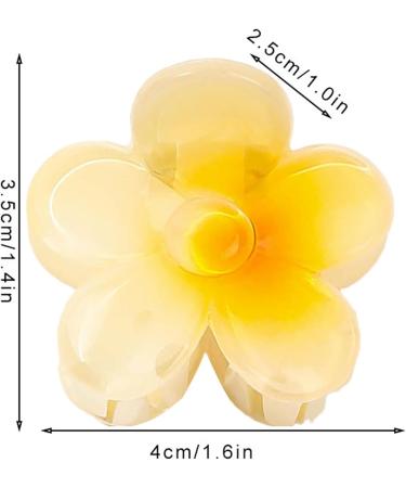 Flower Clips | Cute Hawaiian Flower Hair Clips Strong Hold Hair Clips Flower Fashionable Hair Accessories For Thick Thin Hair Women Girlsl Gradient custard - Buy Online on GoSupps.com