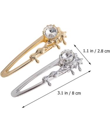 FRCOLOR Small Hair Barrettes Wedding Crystal Barrettes alligator s for hair womens metal for women snap hair pin alloy wedding Miss side Crystal Decorative Hair Clips - Buy Online on GoSupps.com