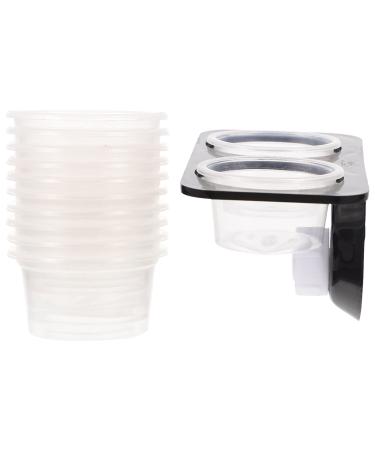 Mipcase Magnetic Reptile Ledge- Crested Gecko Feeding Ledge with 10 Bowls Reptile Feeding Cups Reptile Water and Food Dish with Suction Cup 11.7X6.3X5.7CM