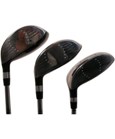 Senior Men's iDrive Red Square Anti-Slice Draw Fairway Wood Set - 3, 5, 7 - Right Handed Senior Flex - Black Pro Velvet Grips - Buy Online on GoSupps.com