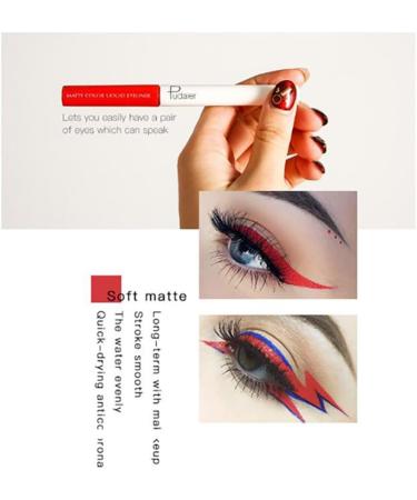 eyeliner colorful long 1PC Matte Liquid Eyeliner Colorful Eyeliner Pen Waterproof High Pigmented Eye Liner Long Lasting Smudgeproof Eyes Makeup Bright-Colored Eyeliner(15#) - Buy Online on GoSupps.com