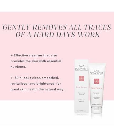 Baie Botanique Rose Renew | Organic Non-Toxic Face Wash | Rose Water & Aloe Vera | Vegan & Paraben Free | Sensitive Skin Safe | 125ml - Buy Online on GoSupps.com