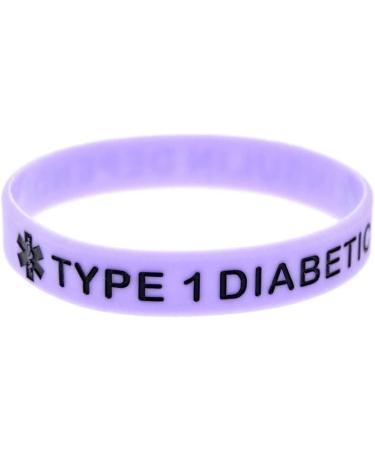 Set of 5 Type 1 Diabetes Silicone Bracelets - Insulin Dependent Diabetic Awareness Wristbands - Buy Online on GoSupps.com