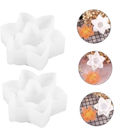 2 Pcs Silicone Mold Crystal Epoxy Silica Gel Decorations White - Buy Online on GoSupps.com