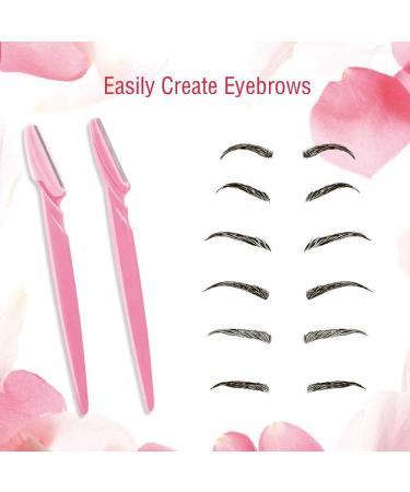 24-Piece Eyebrow Razor Shaper Trimmer Set for Women and Men - ACKLLR Green Pink Yellow - Buy Online on GoSupps.com