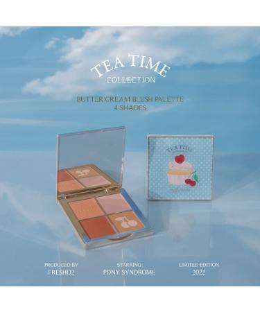 FreshO2 x Pony Butter Cream Blush Palette | Radiant Soft Blendable Blush | 5 Color Vegan Palette | Made In Taiwan - Buy Online on GoSupps.com