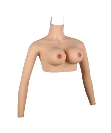 Knobco high collar semi -body silicone breast shapes with poor artificial breasts enhanancers suitable for mastectomy prosthesis halloween christmas cosplay masked balls