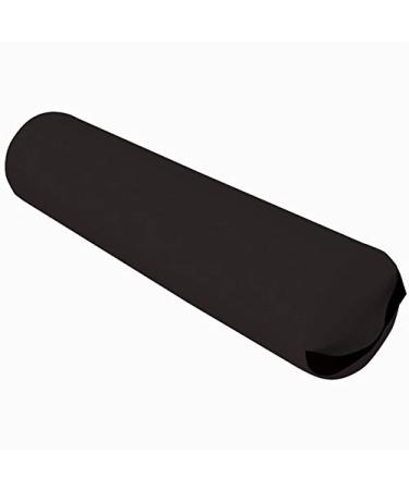 ForPro Full Round Bolster, Black, Oil and Stain-Resistant, for Massage and Yoga, 6 R x 26 L