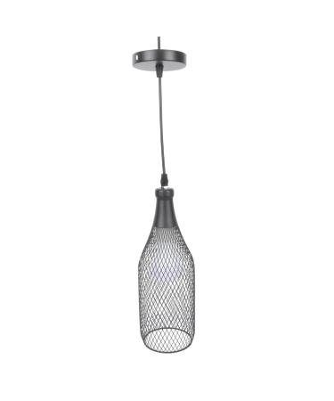 Artibetter Restaurant Iron Fixture Hanging Living Chandelier Industrial Metal Ceiling Light Room Pendant Lamp Black 33x14cm
