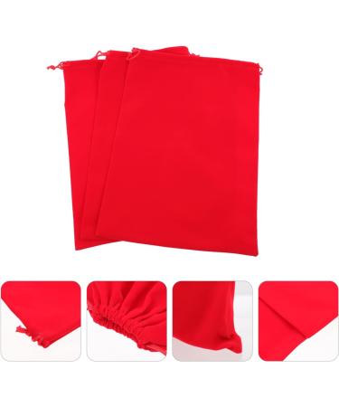 Mikinona 3pcs Hair Dryer Storage Bag Practical Storage Pouches Blow Dryer for Curly Hair Flannel Red - Buy Online on GoSupps.com