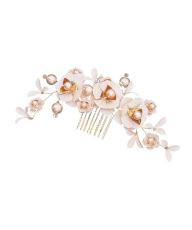 DOITOOL Crystal Headpiece Bridal Headpiece Hair Ornaments for Women Floral Hair Accessories Soap Dispenser Foam Headpiece for Women Womens Hair Accessories Bride Wedding Hair Comb