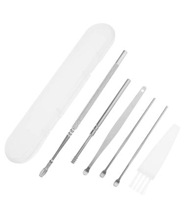 MILISTEN Nose Piercing Kit Ear Cleaning Tool 4 Sets Ear Wax Removal Kit Stainless Steel Wax Remover Set Ear Spoons Brushes Spiral Spring Earpick Earwax Cleaner Earwax Removal Supplies Ear Cleaner
