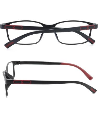 IEYELUUK Comfortable Reading Glasses (2 Pack) - Flexible Non-Slip Lightweight with Case - 2 Black 2.5x Magnification - Shop Internationally - Buy Online on GoSupps.com