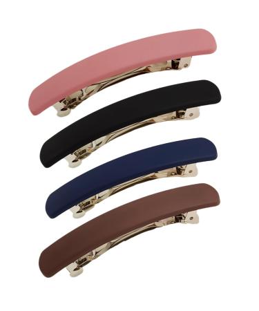 AEIOPRS 4 Pieces French Hair Clips for Women Automatic Hair Clips Set for Thin and Thick Hair Multicoloured
