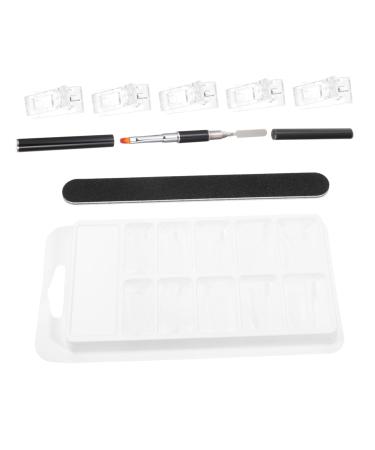 HAPINARY 1 Set Manicure Tools Set Nail Buffer Extension Nail Gel Handy Tools Manicure Extension Molds Nail Tip Clamps Cuticle Extension Kit Car Crystal Nail Piece Plastic
