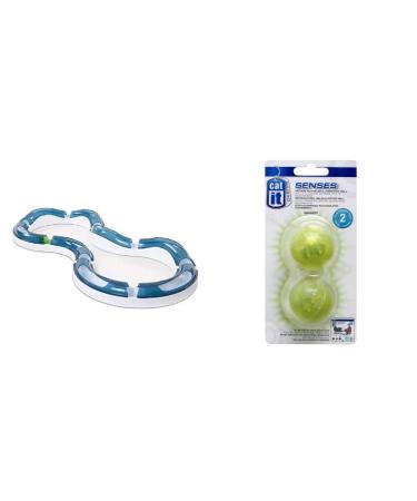 Catit Design Senses Super Roller Circuit Tempo game rail & illuminated Ball 2er-Pack Tempo game Schinen Bundle with illuminated ball
