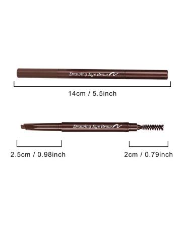 Automatic Dual Tip Rotating Eyebrow Pencil - Waterproof & Sweatproof - Perfect for Flawless Brows (01) | International Shipping - Buy Online on GoSupps.com