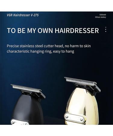 High Power Hair Clippers for Men - Rechargeable Electric Trimmer with LCD Gold Metal Design | Best Personal Care Barber Supplies - Buy Online on GoSupps.com