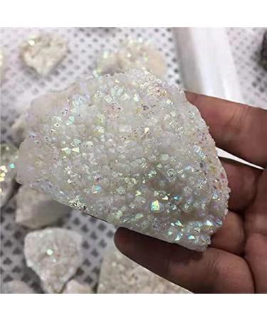 1pc Minerals Crystal Crafts Natural Rainbow Aura White Crystal Cluster for Home Decoration 200-260g - Buy Online on GoSupps.com