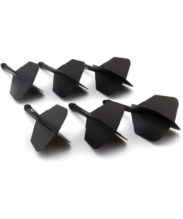 CUESOUL 6pc ROST Integrated Dart Shaft & Flights Set - 28mm Standard Length - All Black - Buy Online on GoSupps.com