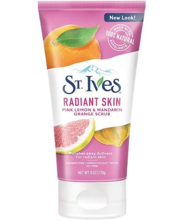 St. Ives Gentle Smoothing Oatmeal Scrub & Mask 150 ml + Radiant Skin Face Scrub with Pink Lemon and Mandarin Orange Dermatologist-Tested with 100% Natural Exfoliants - Buy Online on GoSupps.com