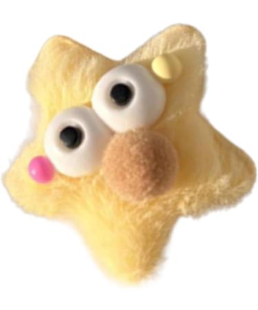 Cartoon Hair Clips Cute Adorable Hair Barrettes Lovely Hair Clips Star Hairpins Plush Barrettes Hair Accessories Women Yellow - Buy Online on GoSupps.com