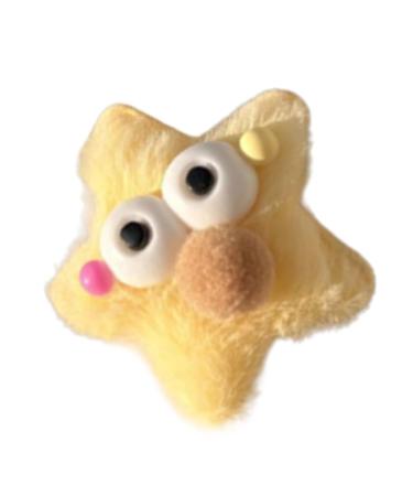 Cartoon Hair Clips Cute Adorable Hair Barrettes Lovely Hair Clips Star Hairpins Plush Barrettes Hair Accessories Women Yellow