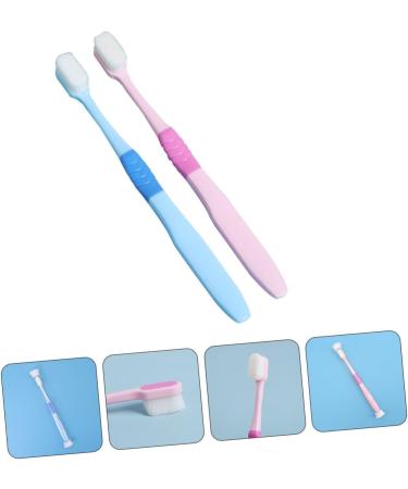 Minkissy 2 Pack Portable Toothbrush for Kids & Adults - Pink & Blue - Safe & Convenient Oral Care - Buy Online on GoSupps.com