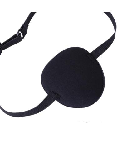 YOOJOO Eye Patch Comfortable Adjustable Concave Shape 3D Foam Single Eye Mask for Lazy Eye Amblyopia Strabismus Black