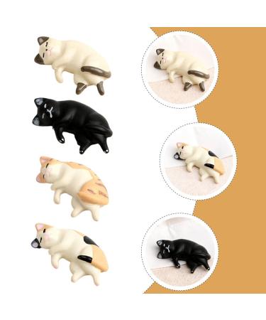 Buy Lurrose Cat Design Pen Holder Organizer - 4pcs Manicure Pencil Holder for Office Desk Decor & Miniature Cake Topper - Buy Online on GoSupps.com