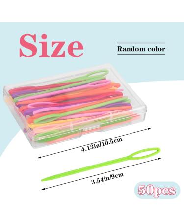 50PCS Large Eye Plastic Yarn Needles for Kids - 3.54inch Plastic Needles for Yarn and Craft - DIY Sewing and Handmade Crafts - Buy Online on GoSupps.com