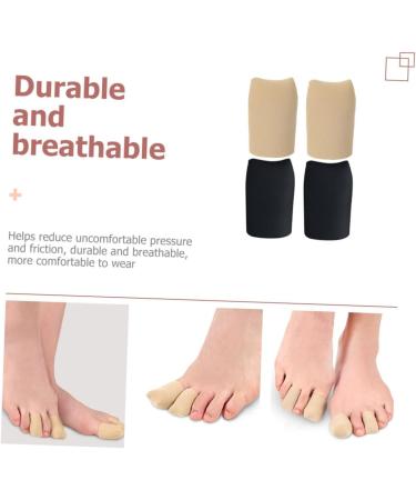 JEWEDECO 2 Pairs Silicone Gel Toe Sleeves Protectors - Soft & Flexible 4x2.5cm - Buy Online on GoSupps.com