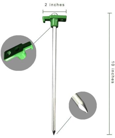 Eurmax USA Galvanized Non-Rust Camping Tent Stakes 10pc-Pack with Ropes - Heavy Duty Ice Tools for Family Pop Up Tents - Buy Online on GoSupps.com